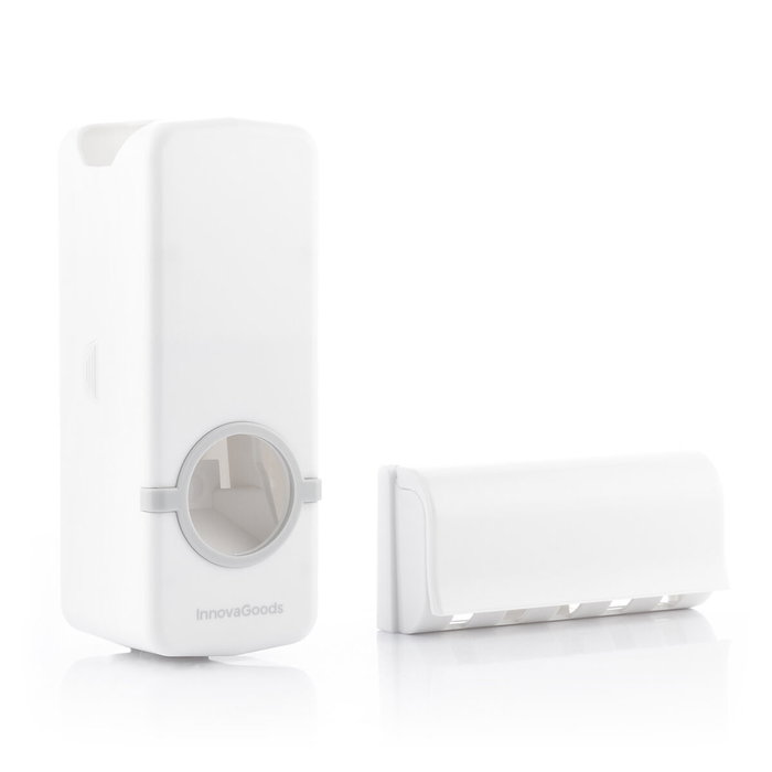 Pack Distributeur de Dentifrice avec Porte Brosse à Dents et Distributeur Automatique Rechargeable de Savon Liquide InnovaGoods