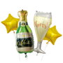 Party Time Lot de 4 Ballons Thème Champagne