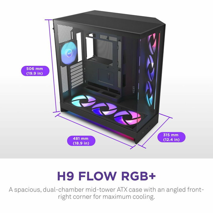 NZXT H9 Flow RGB+ Noir