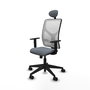 Piqueras y Crespo Chaise de Bureau Motilla Gris et Blanc