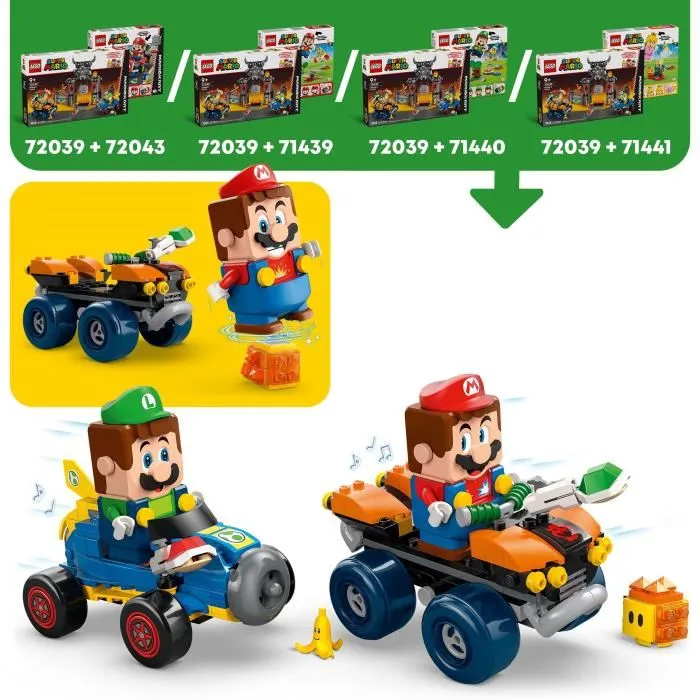 LEGO Super Mario 72039 Mario Kart - Château de Bowser - Jeu de Construction avec Circuit, 1068 Pièces, 4 Figurines - À partir de 9 ans