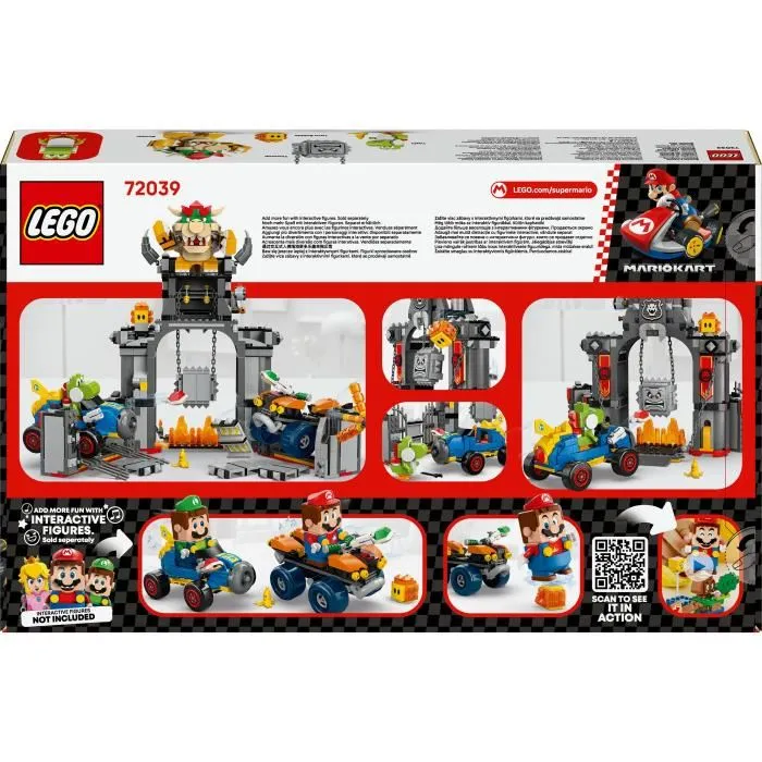 LEGO Super Mario 72039 Mario Kart - Château de Bowser - Jeu de Construction avec Circuit, 1068 Pièces, 4 Figurines - À partir de 9 ans