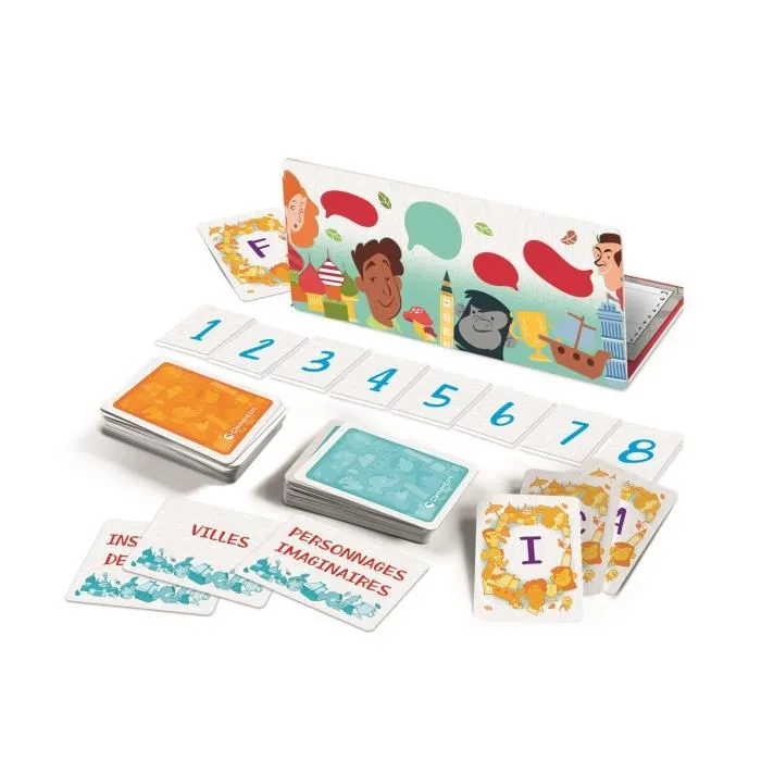 Clementoni - Le petit bac, Jeu de société de vitesse avec lettres et catégories pour jouer en famille ou entre amis