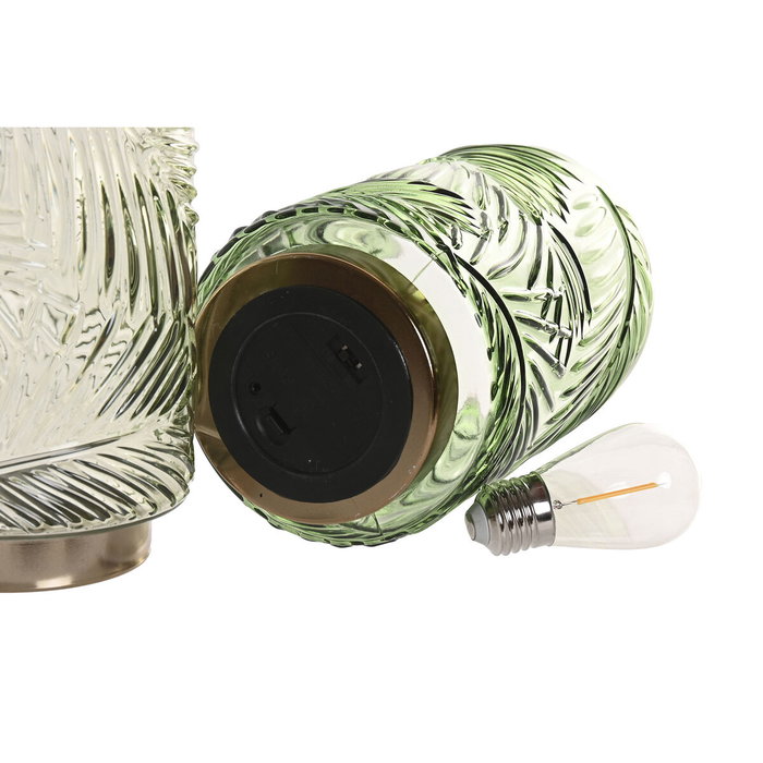 Décoration lumineuse Home ESPRIT Métal Verre Tropical 12 x 12 x 20 cm (2 Unités)