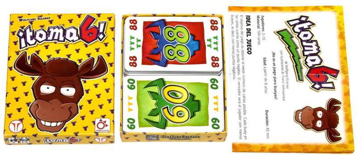 Mercurio - Jeu de cartes ¡Toma 6! Édition Classique - 104 cartes pour jouer en 4 rangées - Version Espagnol