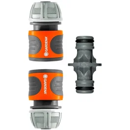 GARDENA Kit de connexion de tuyaux résistant au gel et aux UV - 15 mm - 2 raccords rapides et connecteur