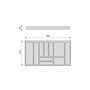Emuca Range-couverts Optima Vertex/Concept Gris anthracite