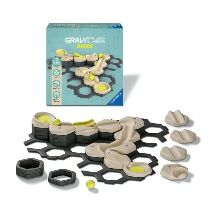 Ravensburger GraviTrax JUNIOR Set d'extension Start & Run - 32 pièces pour circuits de billes - À partir de 3 ans - Réf. 27531