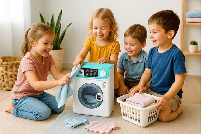 JugaToys Lavatrice avec lumières et sons JugaToys Lavatrice avec lumières et sons