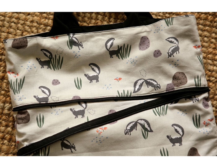 Dailylike Tissu en coton skunk motif animaux 20C 1,10m x 3m