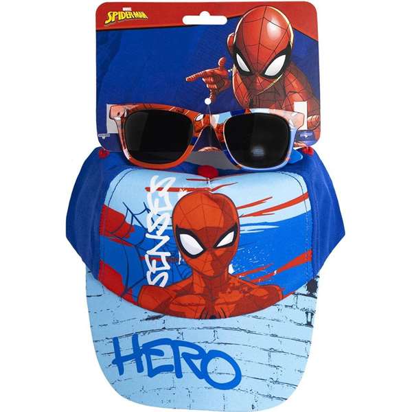 Cerdá Set Casquette et Lunettes de Soleil Spiderman Enfant, Bleu, 53 cm Cerdá Set Casquette et Lunettes de Soleil Spiderman Enfant, Bleu, 53 cm