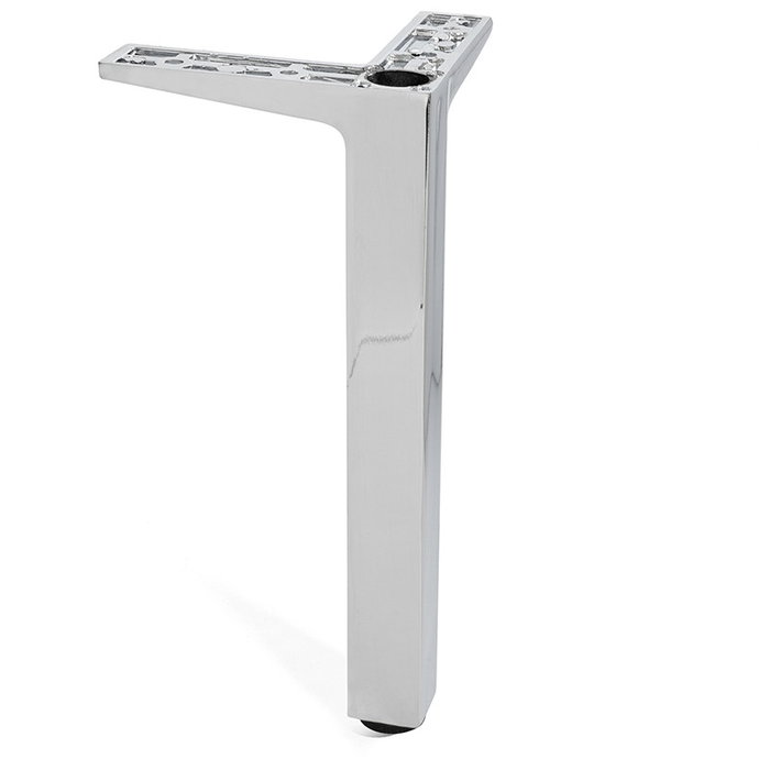 MAFOS Pata Metálica Zamak Quadro Acabado Cromo Brillo Altura H200 MAFOS Pata Metálica Zamak Quadro Acabado Cromo Brillo Altura H200