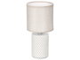 Giftdecor Lampe de Table Cylindrique Relief Gris Céramique Métal Plastique 13x20x13 cm (Set de 12)