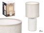 Giftdecor Lampe de Table Cylindrique Relief Gris Céramique Métal Plastique 13x20x13 cm (Set de 12)