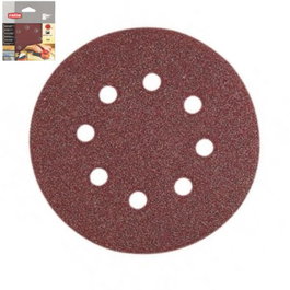 EHLIS Disque abrasif en corindon grain 80, 125 mm, velcro, 8 trous