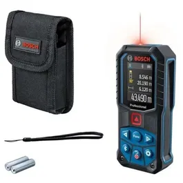 Bosch Professional Télémètre Laser GLM 50-27 C Rouge avec Bluetooth pour Transfert de Données - Fonctionne avec 2 Piles AA