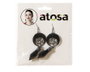 Atosa Boucles d'oreilles démoniaques rouges avec détails noirs pour Halloween