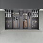 Emuca Orderbox Organiseur incliné pour tiroir, 150x470mm, Acier et Bois, Gris antracite