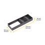 Emuca Orderbox Organiseur incliné pour tiroir, 150x470mm, Acier et Bois, Gris antracite