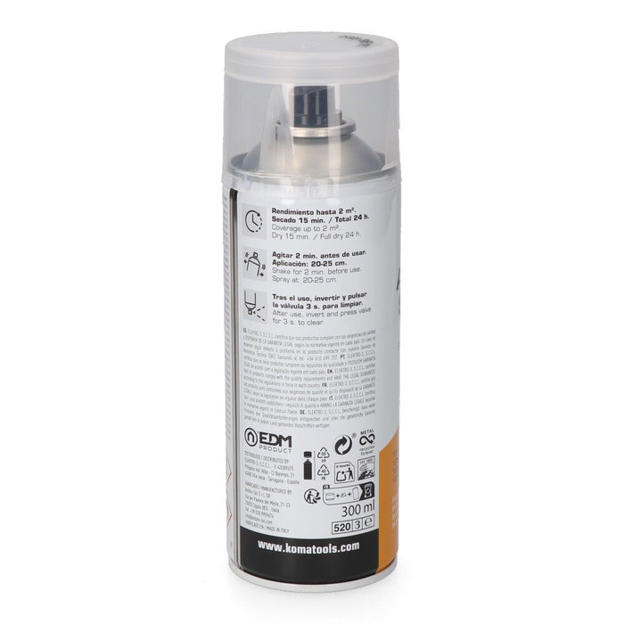 Koma Tools Vernis Acrylique en Spray Transparent Finition Mate 300 ml