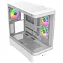 Thermaltake View 290 TG ARGB Snow - Boîtier PC moyen tour ATX - Blanc avec 3 ventilateurs 120mm ARGB, façade et côté en verre trempé, USB Type-C, USB 3.0