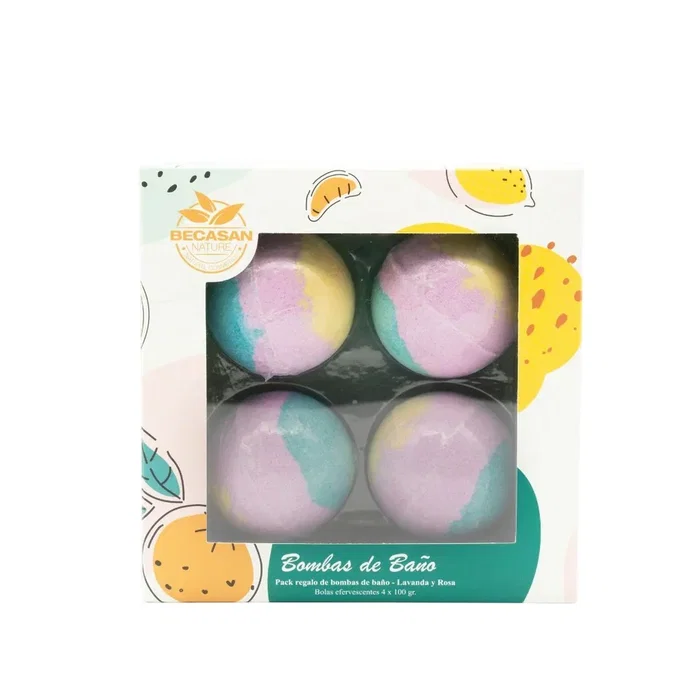 Becasan Nature Ensemble de 4 Bombes de Bain Becasan Nature Ensemble de 4 Bombes de Bain