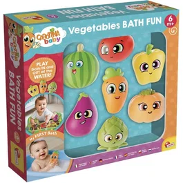 Liscianigiochi Carotina Baby Potager de Bain - Jouet flottant avec légumes colorés pour bébé dès 6 mois - Jeu de bain interactif et amusant