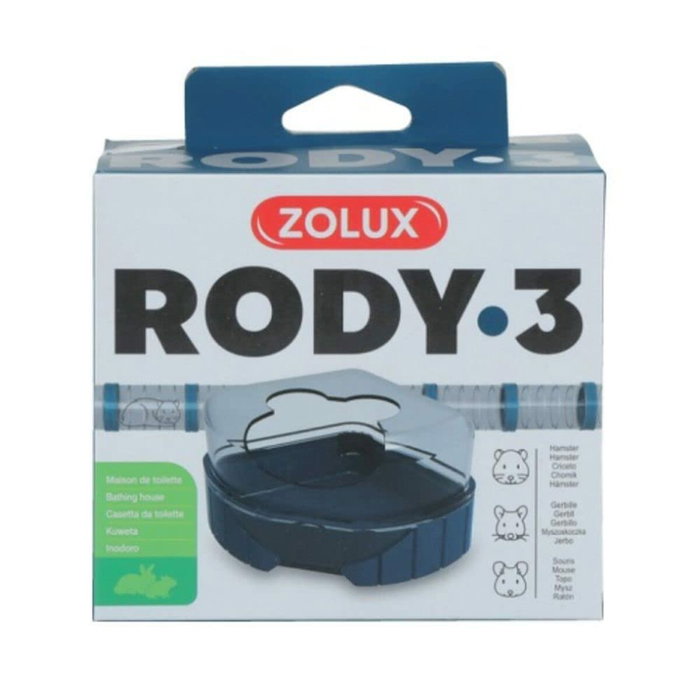 Zolux Maison de toilette Rody3 bleue pour petits rongeurs Zolux Maison de toilette Rody3 bleue pour petits rongeurs