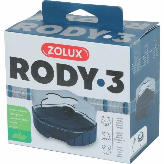 Zolux Maison de toilette Rody3 bleue pour petits rongeurs Zolux Maison de toilette Rody3 bleue pour petits rongeurs