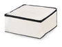 Kipit Boîte de Rangement Pliante 45x45x20 cm Tissu Blanc (Set de 24)