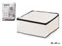 Kipit Boîte de Rangement Pliante 45x45x20 cm Tissu Blanc (Set de 24)