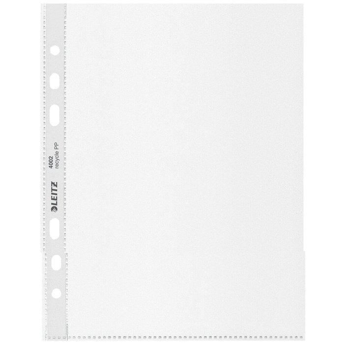 Housses Leitz Noir Transparent polypropylène Plastique