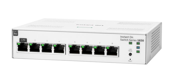 Aruba Instant On 1830 Commutateur réseau 8 ports Gigabit PoE+ (65W) avec gestion cloud, pour petite entreprise Aruba Instant On 1830 Commutateur réseau 8 ports Gigabit PoE+ (65W) avec gestion cloud, pour petite entreprise