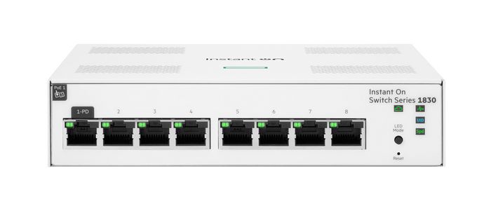 Aruba Instant On 1830 Commutateur réseau 8 ports Gigabit PoE+ (65W) avec gestion cloud, pour petite entreprise Aruba Instant On 1830 Commutateur réseau 8 ports Gigabit PoE+ (65W) avec gestion cloud, pour petite entreprise