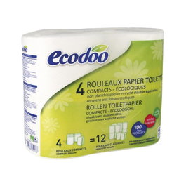 ECODOO Papier hygiénique compact 4 rouleaux