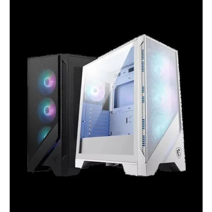 MSI MAG FORGE 320R AIRFLOW Boîtier PC Blanc - 306-7G23W21-HH9 - Boîtier Gaming avec Flux d'Air Optimisé
