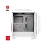 MSI MAG FORGE 320R AIRFLOW Boîtier PC Blanc - 306-7G23W21-HH9 - Boîtier Gaming avec Flux d'Air Optimisé