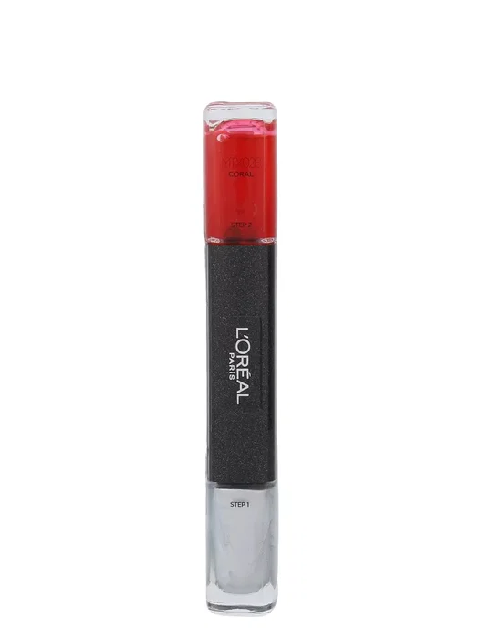 L'Oreal Paris Infallible Vernis à ongles 2-en-1 MTX 028 Corail, Lot de 2 x 5 ml L'Oreal Paris Infallible Vernis à ongles 2-en-1 MTX 028 Corail, Lot de 2 x 5 ml