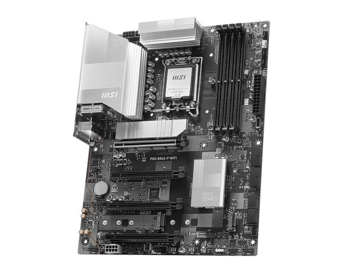 MSI PRO B860-P WiFi Carte mère ATX Socket LGA 1851 Chipset Intel B860 DDR5 PCIe 5.0 Wi-Fi 7 MSI PRO B860-P WiFi Carte mère ATX Socket LGA 1851 Chipset Intel B860 DDR5 PCIe 5.0 Wi-Fi 7