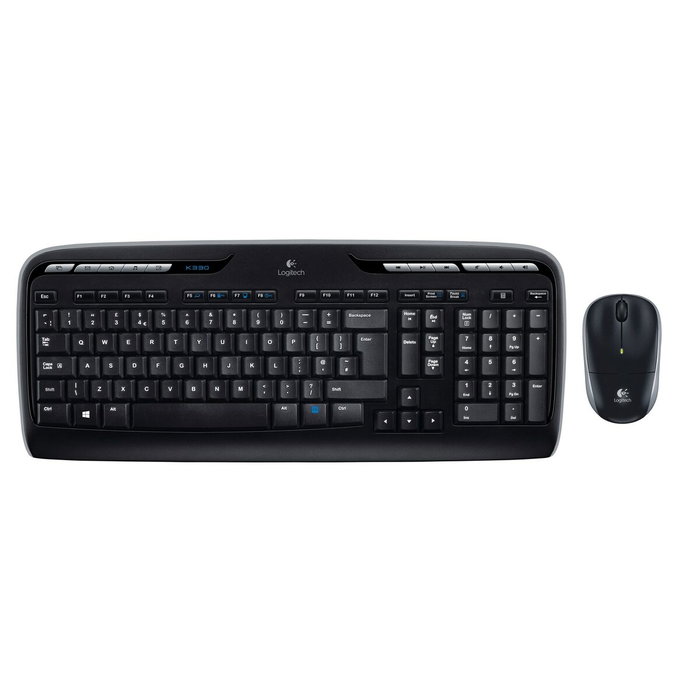 Logitech MK330 Combo Clavier et Souris Sans Fil Noir QWERTY US