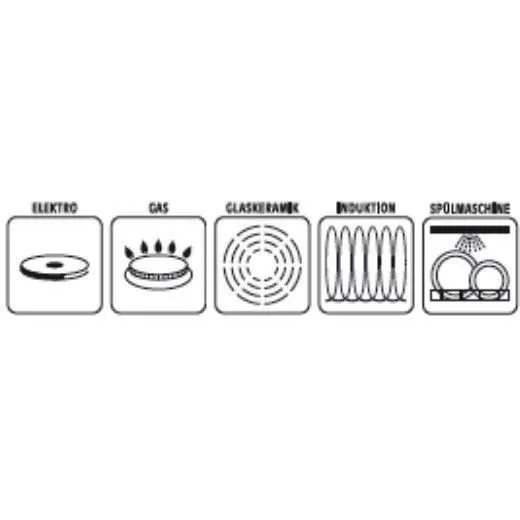 GSW Crêpière avec étaleur - Poêle à crêpes en aluminium gris 26 cm - Compatible induction et tous feux - Réf. 456715