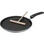 GSW Crêpière avec étaleur - Poêle à crêpes en aluminium gris 26 cm - Compatible induction et tous feux - Réf. 456715