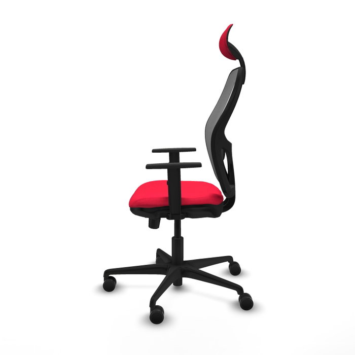 Piqueras y Crespo Chaise de Bureau Jorquera avec Appui-tête, Rouge et Gris