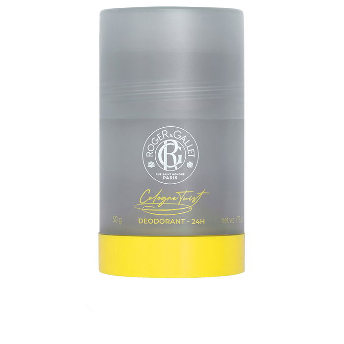 Roger & Gallet Déodorant Stick Cologne Twist 50g - Fraîcheur Agrumes & Bois Blancs, 24h, Sans Aluminium, 96% Naturel, Fabriqué en France Roger & Gallet Déodorant Stick Cologne Twist 50g - Fraîcheur Agrumes & Bois Blancs, 24h, Sans Aluminium, 96% Naturel, Fabriqué en France