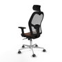 Piqueras y Crespo Chaise de Bureau 2D086G2 Gris Brun foncé