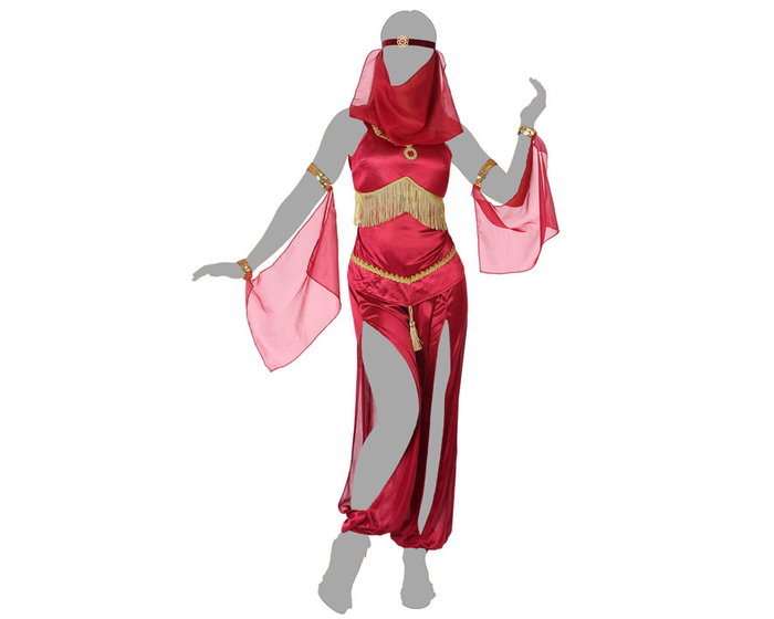 Déguisement de danseuse arabe rouge pour femme