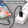 Techly Adaptateur USB 3.0 de Type A Mâle vers Type C Femelle - Convertisseur pour Transfert de Données et Charge - Noir