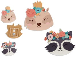 GIFTDECOR Lot de 2 Silhouettes Murales Animaux 40cm
