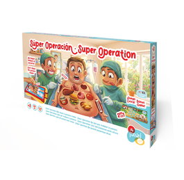 Tachan Jeu Super Operation 2 en 1 - Jeu de société éducatif en anglais, français, allemand, italien, portugais, espagnol pour enfants de 3 ans et plus