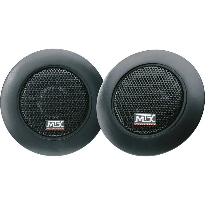 Mtx Audio Tweeters TX225T Néodyme 25mm 4 Ohm 65W RMS 450W Peak, Dôme Soie, Filtres Passifs Inclus pour Haute Fidélité Mtx Audio Tweeters TX225T Néodyme 25mm 4 Ohm 65W RMS 450W Peak, Dôme Soie, Filtres Passifs Inclus pour Haute Fidélité